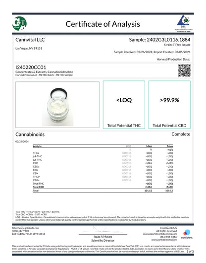 CBD Isolate 99%+ Pure